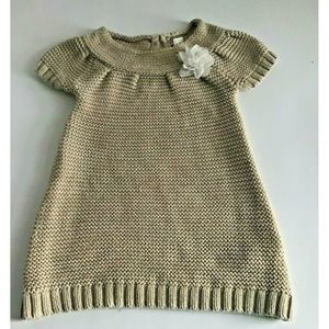 Cherokee  Dress 24 M Tan Metallic Gold Knit Tunic